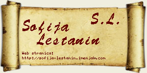 Sofija Leštanin vizit kartica